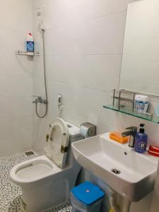 a bathroom with a toilet and a sink at Sohi Homestay in Quy Nhon
