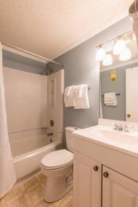 a bathroom with a white toilet and a sink at ML204 2BR/2BA Bright & Airy Lift View WiFi EZ Park in Dunmore