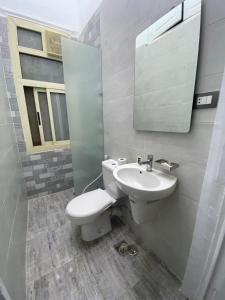 a bathroom with a toilet and a sink at The Australian Hostel in Cairo