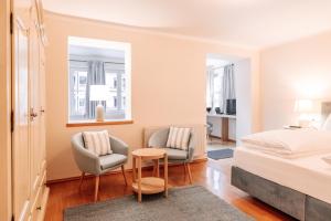Posteľ alebo postele v izbe v ubytovaní Hubertus Boutiquehotel Filzmoos