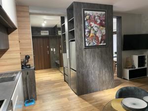 Kuchyňa alebo kuchynka v ubytovaní Apartament z ogródkiem