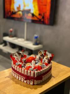 a box of candy on top of a table at Passion Airbnb in Strasbourg