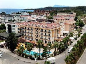 an aerial view of a building in a city at STELLA HOTEL&Spa ALL INCLUSIVE in Antalya