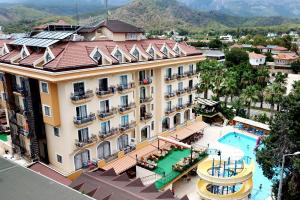 an aerial view of a hotel with a swimming pool at STELLA HOTEL&Spa ALL INCLUSIVE in Antalya