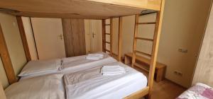 Postel nebo postele na pokoji v ubytování ciao-aschau Haus zur Burg Ap104 Pabst
