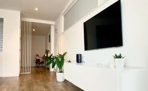 A television and/or entertainment centre at Spacious Industrial style Apartment