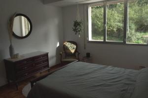A bed or beds in a room at Primero Seixo antiguo