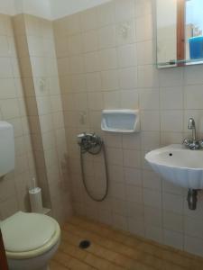 バトシにあるVilla Athinaのシャワー、トイレ、洗面台を備えたバスルーム