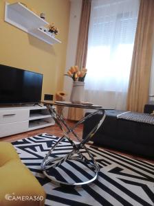 TV a/nebo společenská místnost v ubytování APARTMAN SUNFLOWER