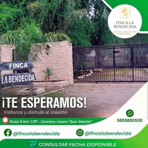 Finca y temporarios la BENDECIDA tesisinde sergilenen bir sertifika, ödül, işaret veya başka bir belge