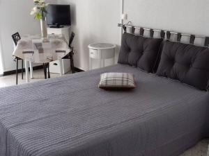 Posteľ alebo postele v izbe v ubytovaní Studio rénové avec télévision, lave-linge, animaux admis - FR-1-680-23