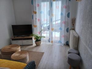 Televisyen dan/atau pusat hiburan di Appartement 5 pers, LA VANOISE, GARAGE motos vélos +12 gambar
