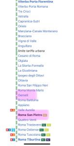 Captura de pantalla de un teléfono móvil con una lista de nombres en Gemelli-San Pietro-Trastevere-casa con posto auto en Roma