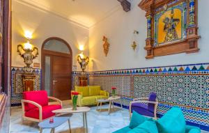 Ruang duduk di Lovely Apartment In Sevilla With Wifi
