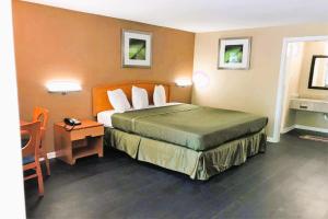 Un pat sau paturi într-o cameră la OYO Hotel Tallahassee Downtown