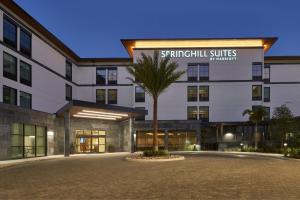 un edificio con una palmera delante de él en SpringHill Suites by Marriott Winter Park en Orlando