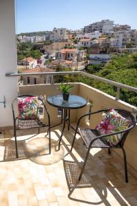 A balcony or terrace at Studio 71!Charming flat in Chania