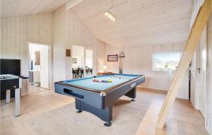 a large room with a pool table in it at Nice Home In Odder With 4 Bedrooms, Sauna And Wifi in Odder