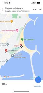 um mapa da marina e do ponto do pátio de armadilhas em Apartament lângă Port Turistic Mangalia 2 camere decomandate, renovat 2023 em Mangalia