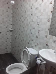 un bagno con un water e un lavandino di HOSTAL KASHI KAI a San Juan del Cesar