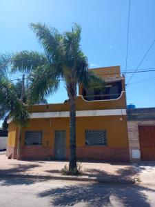 un edificio amarillo con una palmera delante en MARILYN en Córdoba
