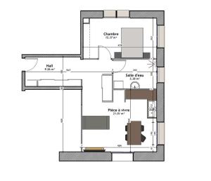 Načrt razporeditve prostorov v nastanitvi Résidence Léon Blum - Appartements design - Parking