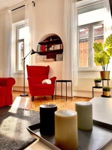 Posezení v ubytování Eotvos 25 Apartment