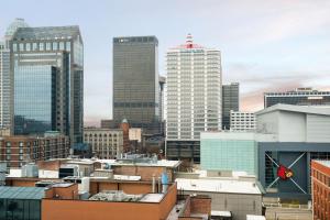 a view of a city with tall buildings at Moxy Louisville Downtown in Louisville