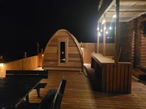 Posezení v ubytování Akureyri Loghouse