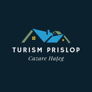 a house logo with a bird flying over it at CAZARE TURISM PRISLOP in Haţeg