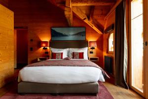 Katil atau katil-katil dalam bilik di Hotel-Restaurant Valrose
