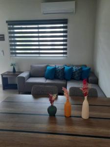 Area soggiorno di Beautiful new house with pool club