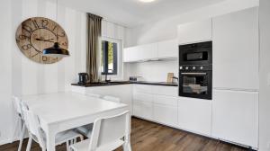 Kuchyň nebo kuchyňský kout v ubytování Krušnohorské Stráně