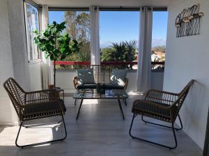 Ban công/sân hiên tại Appartement Le Plein Sud 85 m2 Plage 2 mn à pied