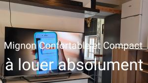 Televízia a/alebo spoločenská miestnosť v ubytovaní Le Studio de la République