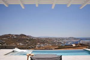 a villa with a swimming pool with a view at Annez Villa with Private Pool Panoramic Sea View in Mýkonos City