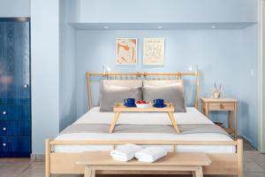 Posteľ alebo postele v izbe v ubytovaní SAGE lovely loft in the heart of Rethymno
