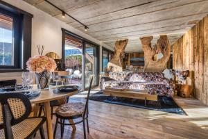Posedenie v ubytovaní Le petit cœur de Megève -Mont770-