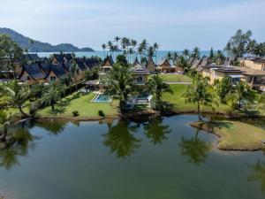 an aerial view of a villa in a resort at Blue Cove Pool Villa in Trat