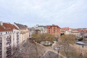 A general view of Budapest or a view of the city taken from Az apartmant