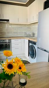 A cozinha ou cozinha compacta de D&R Sunshine Apartment
