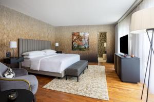 Televiisor ja/või meelelahutuskeskus majutusasutuses Basel Marriott Hotel