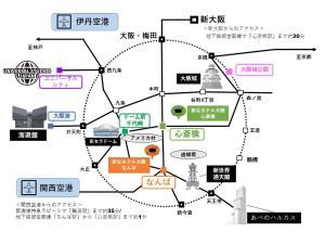 Pelan lantai bagi Henn na Hotel Osaka Shinsaibashi