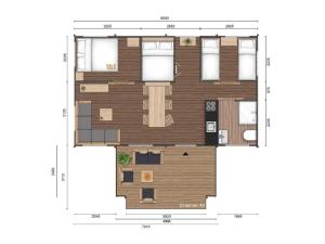 Půdorys ubytování Szálka Glamping