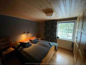 Mountain Cabin Lofsdalen 객실 침대