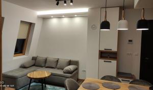 a living room with a couch and a table at Apartman Danica in Pale