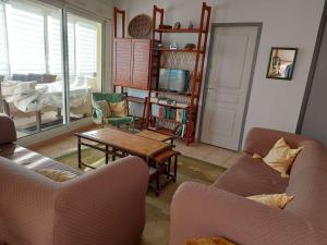 Televízia a/alebo spoločenská miestnosť v ubytovaní Grau d'Agde : Appartement 3 pièces avec terrasses à 20m de la plage - FR-1-423-265