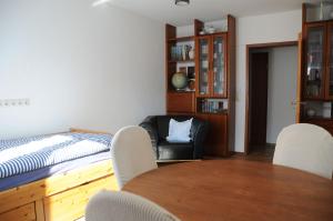 Postel nebo postele na pokoji v ubytování Ferienwohnung Schwansen in Kappeln- Kopperby