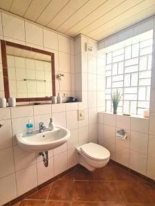 Koupelna v ubytování Gästehaus Zum Weinbauer