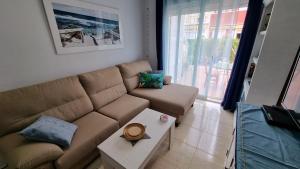 Ein Sitzbereich in der Unterkunft casa luxury 2 nudista